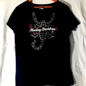 Harley Davidson black scorpion tee